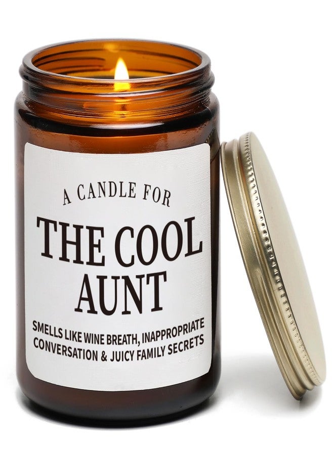 WODOHOLO Cool Aunt Candle Gifts from Niece Nephew, Birthday Candle Gift for Aunt, Cool Aunt Scented Candle, Natural Soy Wax, 7oz Cool Aunt Birthday Gifts from Niece Nephew Funny Idea Gift for Aunts - Image 1